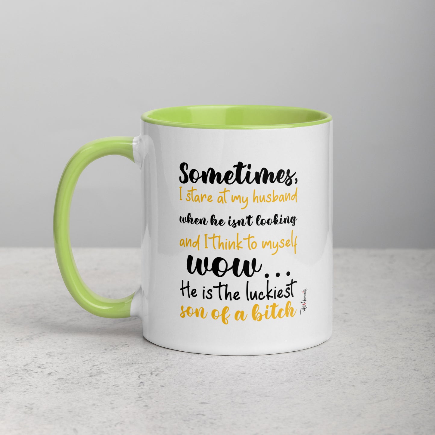 Luckiest Son of a Bitch Husband Mug