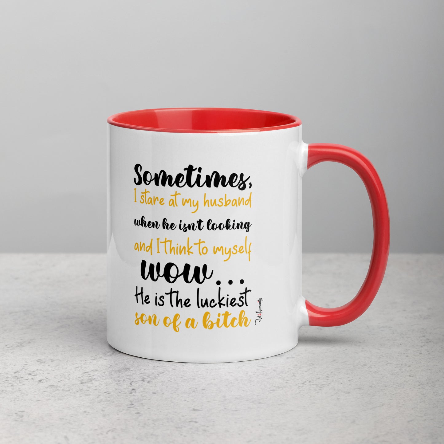 Luckiest Son of a Bitch Husband Mug