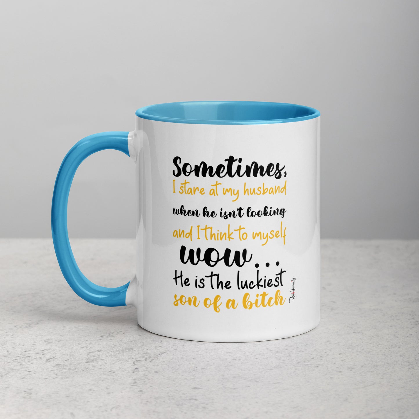 Luckiest Son of a Bitch Husband Mug