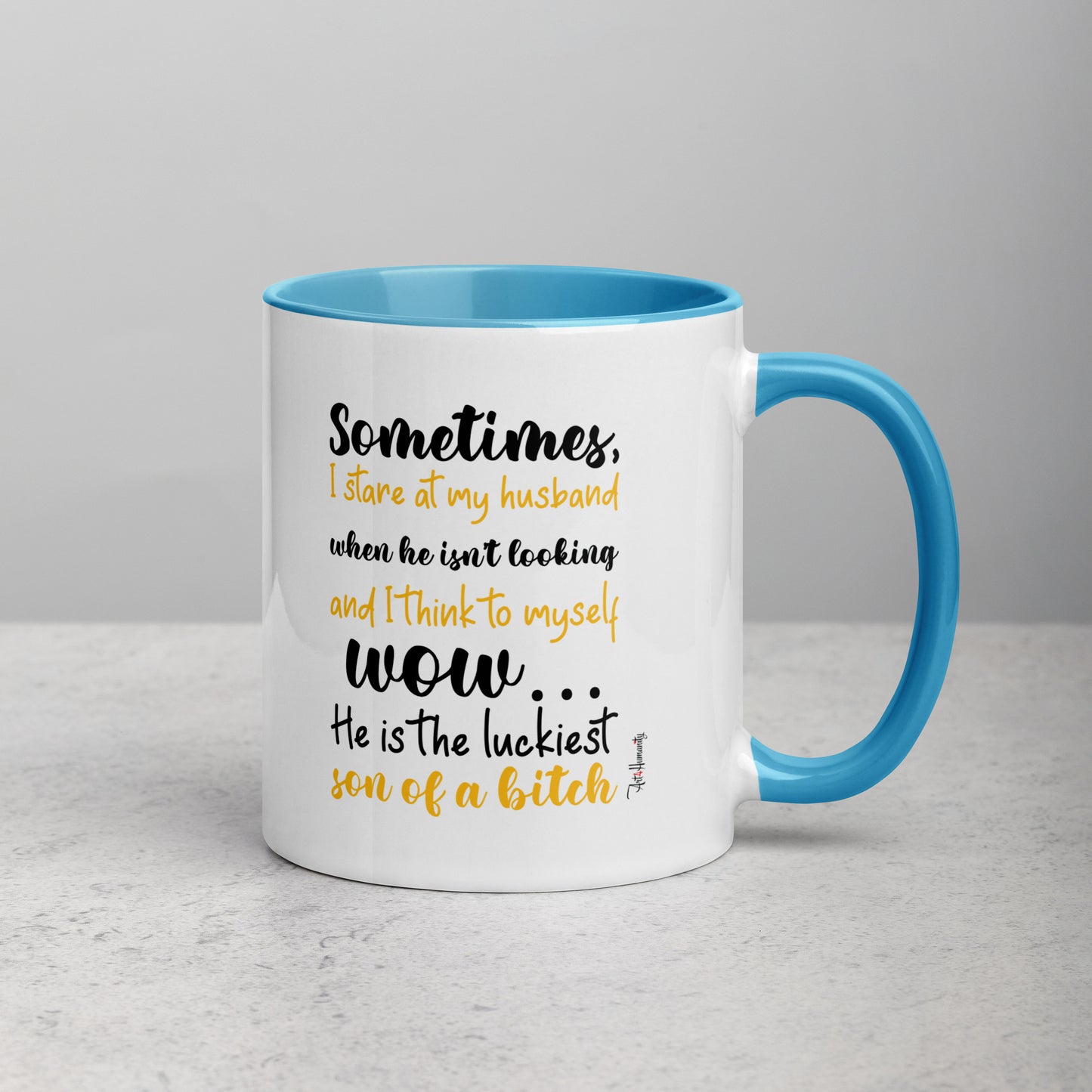 Luckiest Son of a Bitch Husband Mug