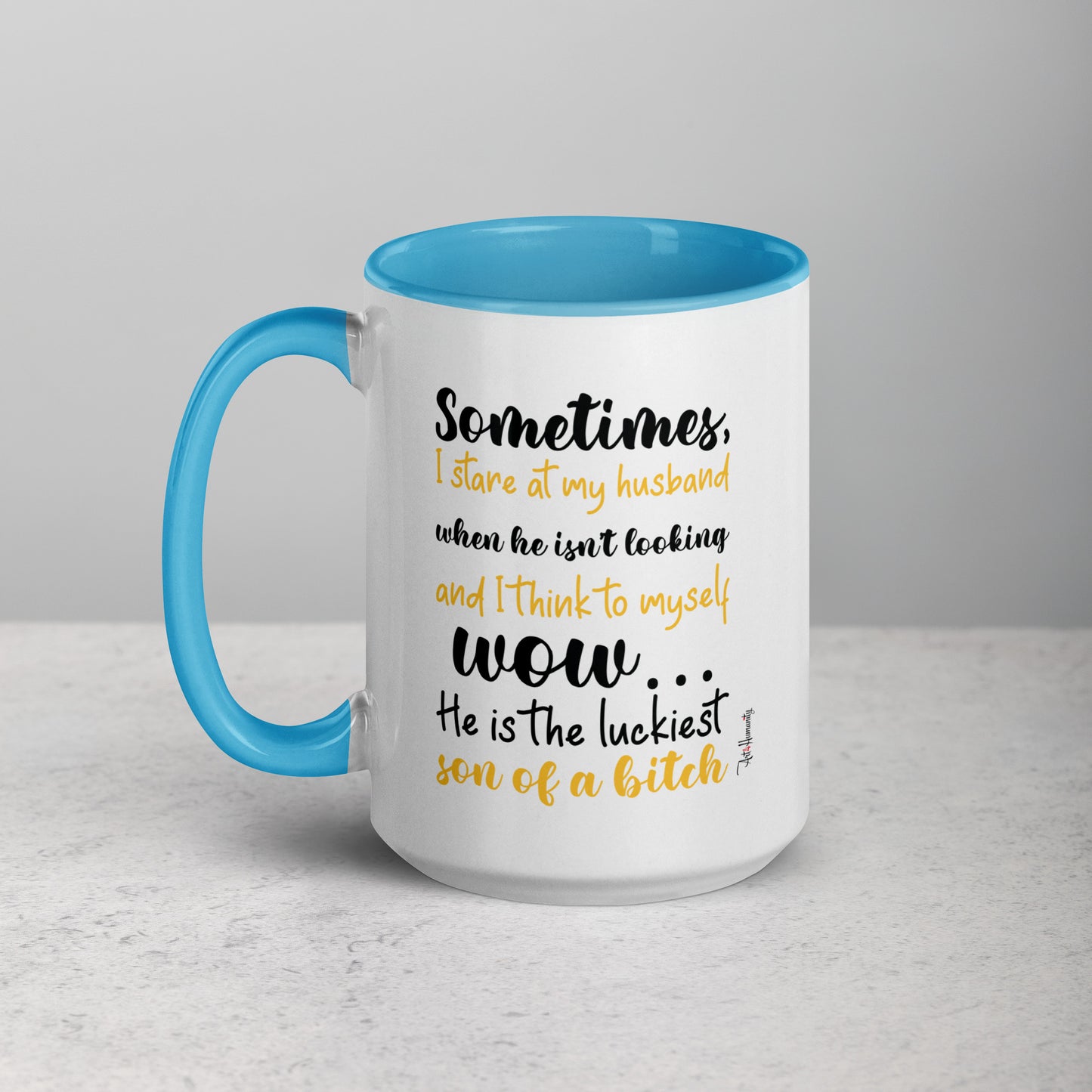 Luckiest Son of a Bitch Husband Mug