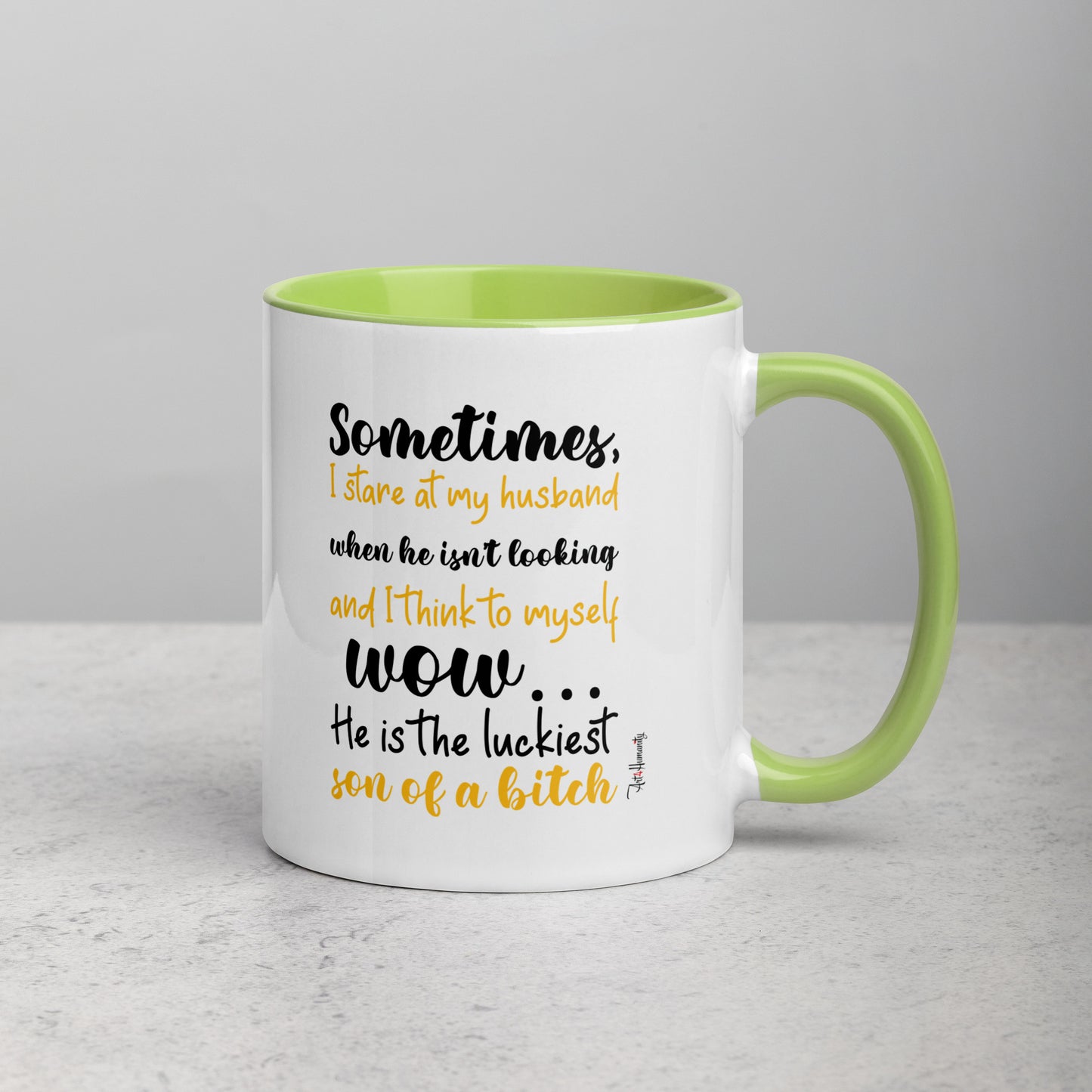 Luckiest Son of a Bitch Husband Mug