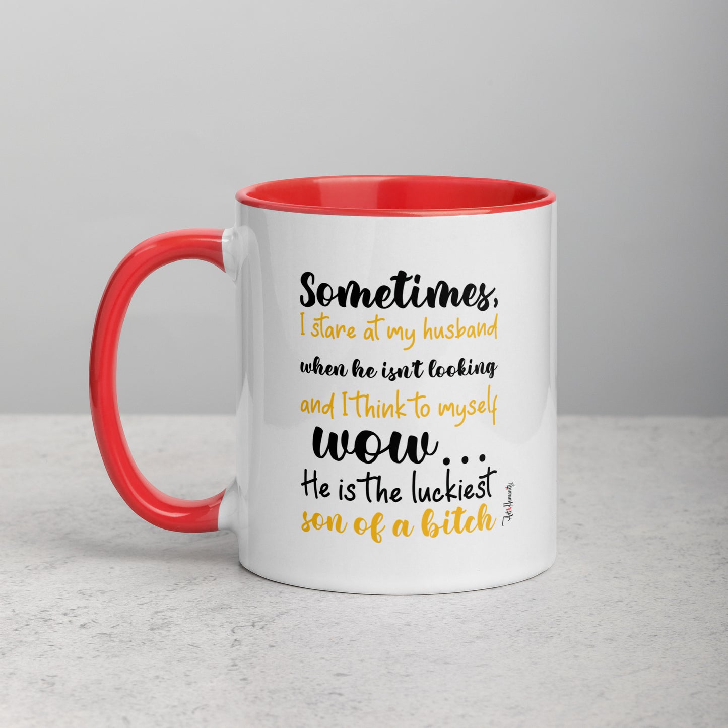 Luckiest Son of a Bitch Husband Mug