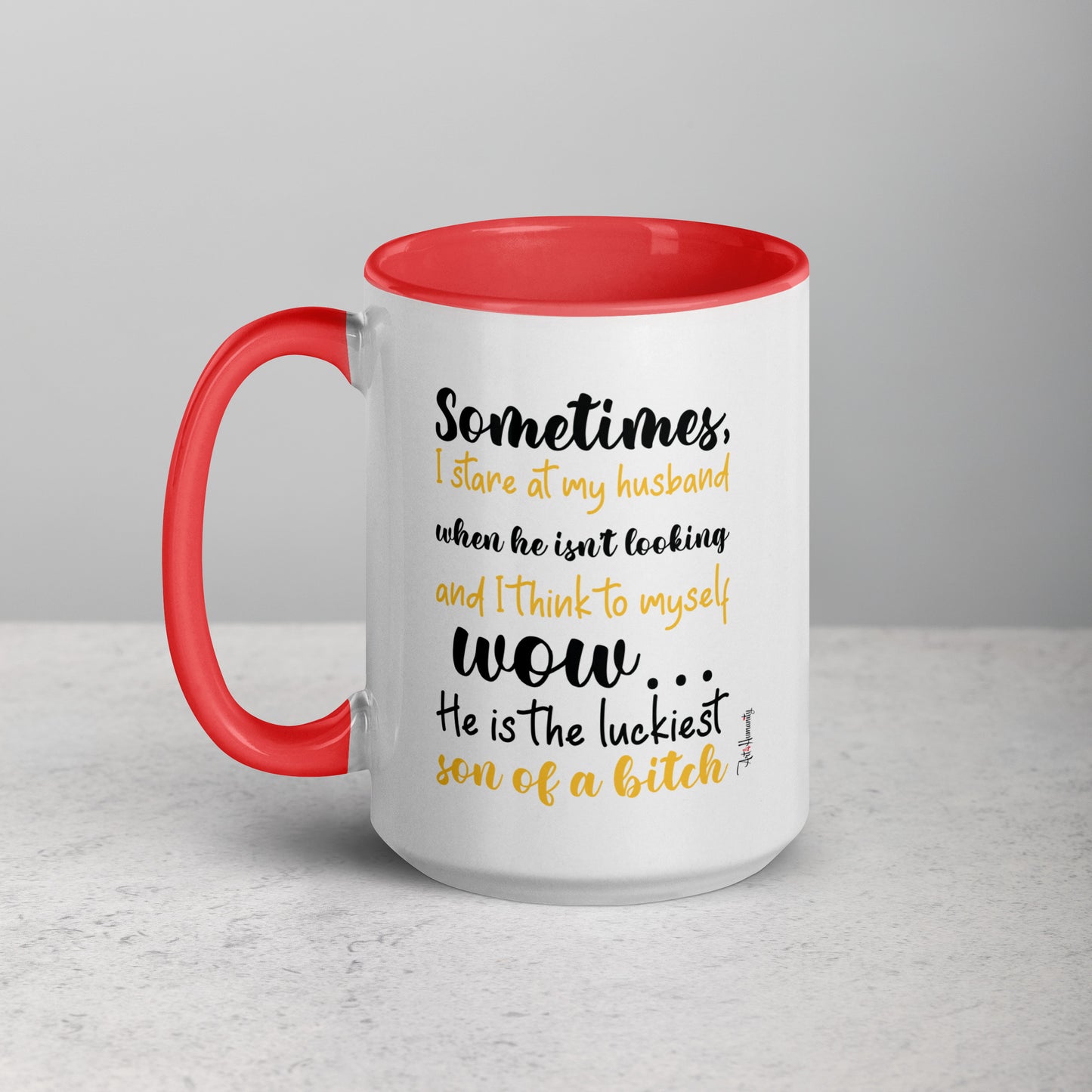 Luckiest Son of a Bitch Husband Mug