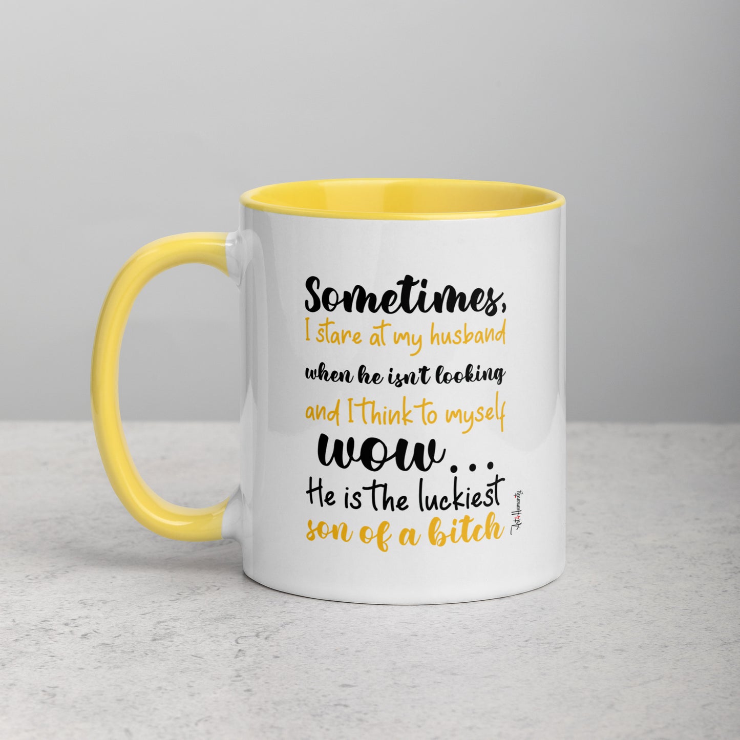 Luckiest Son of a Bitch Husband Mug