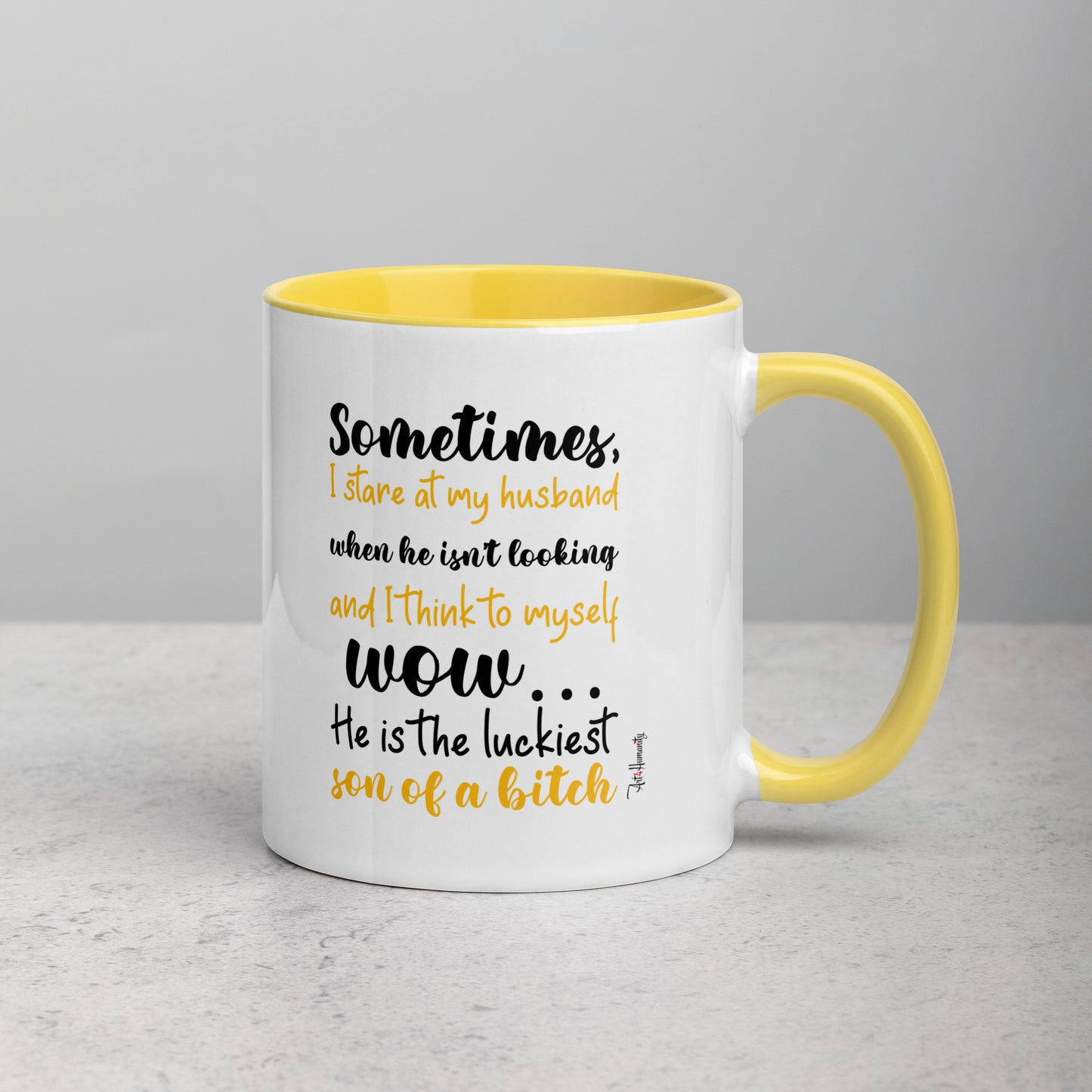 Luckiest Son of a Bitch Husband Mug